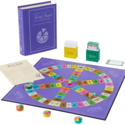 Vintage Bookshelf Assortment - 4 Pack - Jenga, Battleship, Checkers & Backgammon, Trivial Pursuit