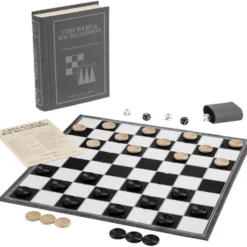 Vintage Bookshelf Assortment - 4 Pack - Jenga, Battleship, Checkers & Backgammon, Trivial Pursuit
