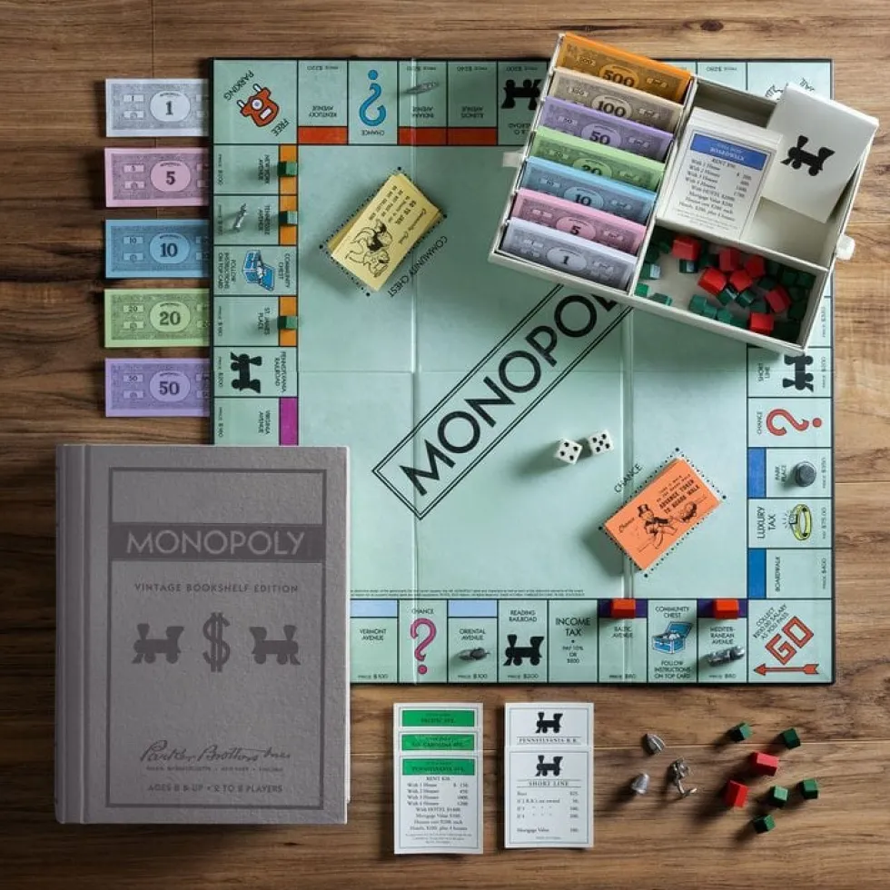 Vintage Bookshelf Games 3-Pack: Monopoly, Scrabble, Clue
