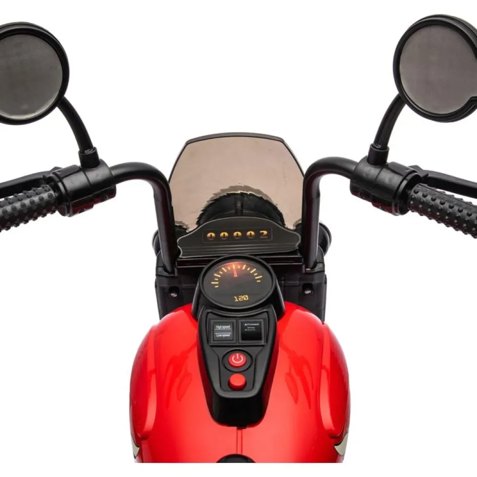 12V Kids Cruiser 1-Seater Motorcycle - Red