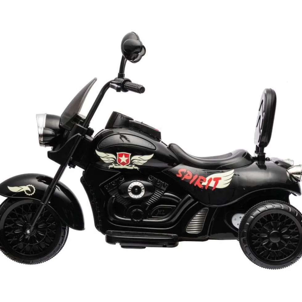12V Kids Cruiser 1-Seater Motorcycle - Black
