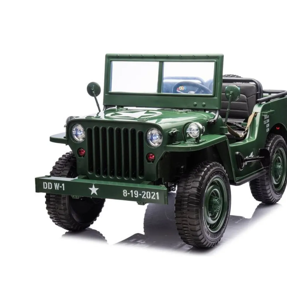 24V Military Jeep 3-Seater Electric Ride On