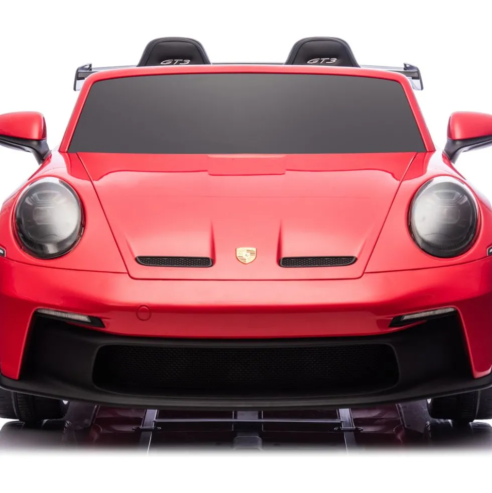 24V Porsche 911 GT3 2-Seater Kids Ride-On Car with Remote Control - Red
