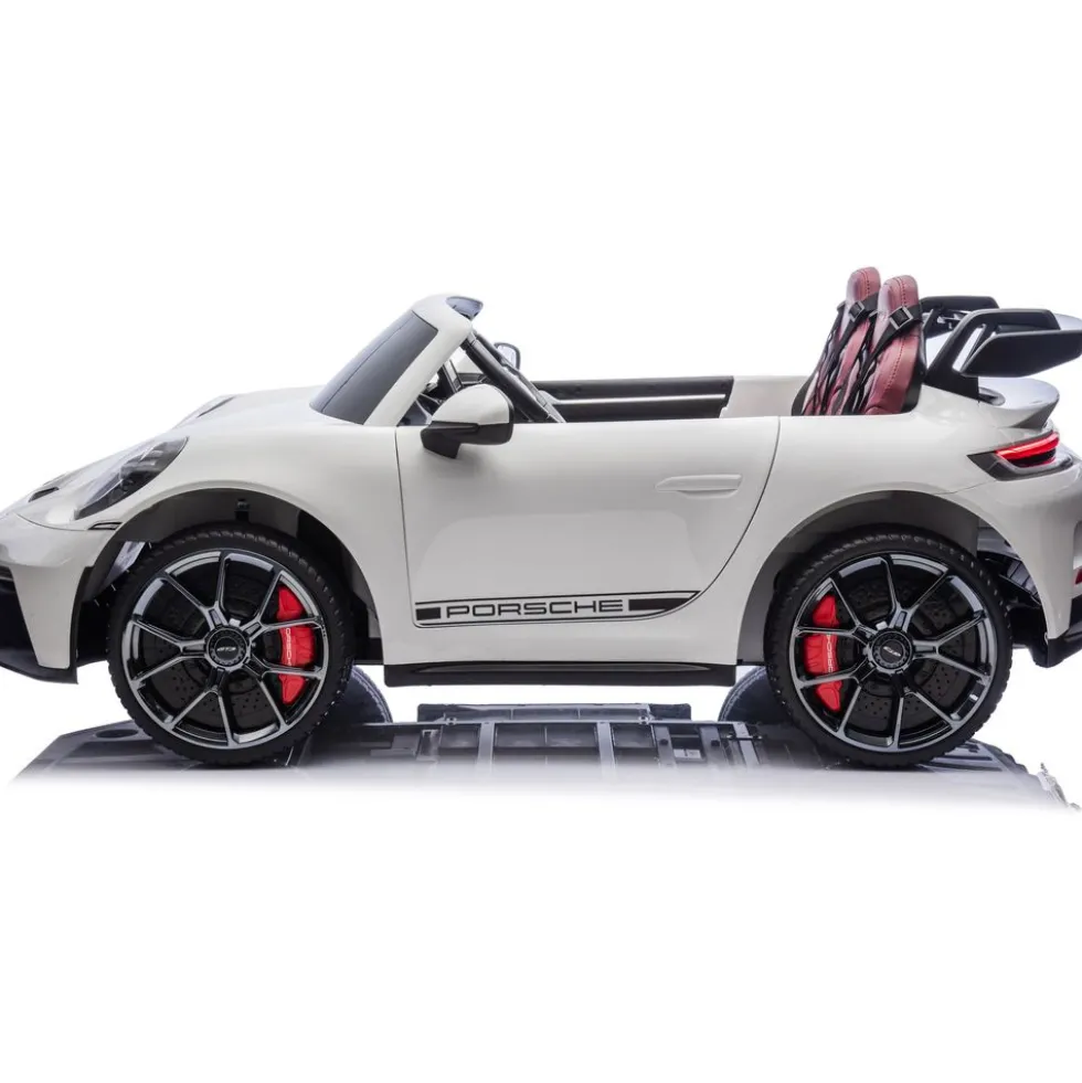 24V Porsche 911 GT3 2-Seater Kids Ride-On Car with Remote Control - White