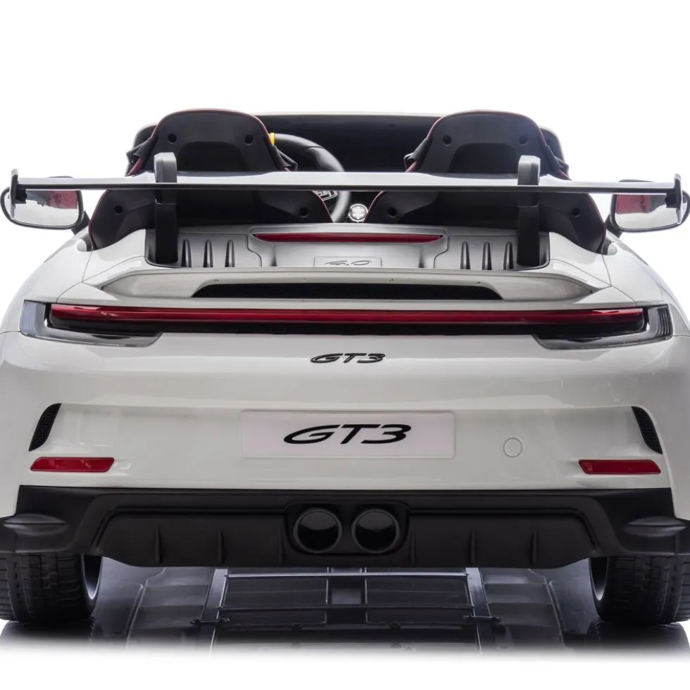 24V Porsche 911 GT3 2-Seater Kids Ride-On Car with Remote Control - White