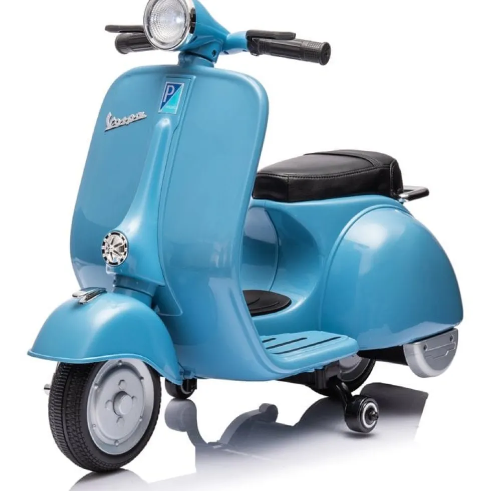 12V Vespa Electric Ride-On Scooter - Blue