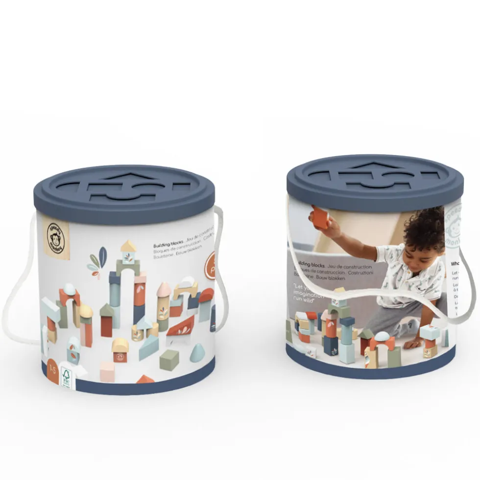 Wood Building Blocks Set of 50