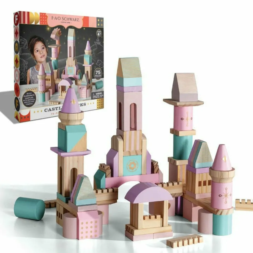Wood Castle Blocks 75pcs