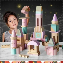 Wood Castle Blocks 75pcs