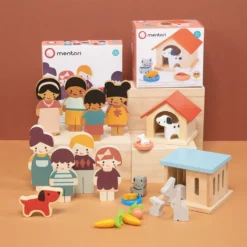 Wood Doll Family & Pets Bundle
