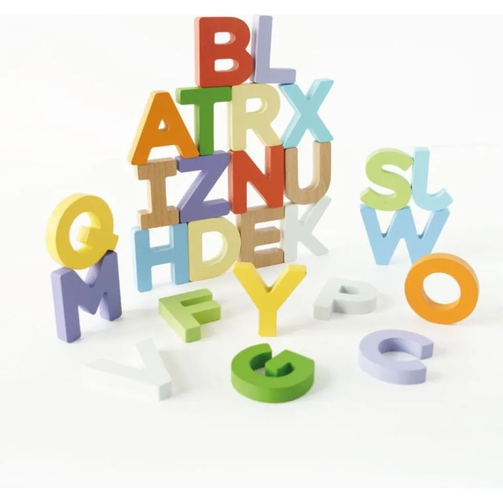 Wooden Alphabet Set & Bag - 60 Letters