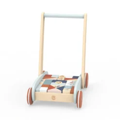 Wooden Walker with Building Blocks