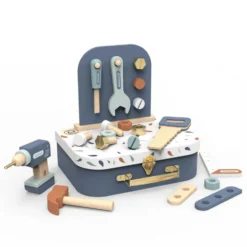 Wood Pretend Play Toolkit with Suitcase