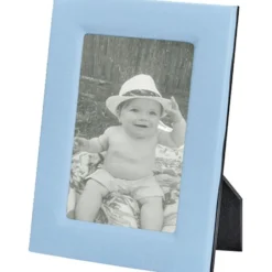 5" x 7" Leather Studio Frame - Light Blue