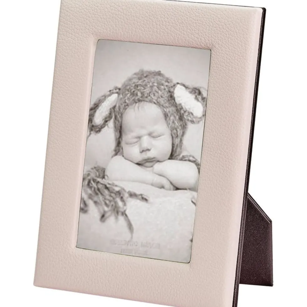 4" x 6" Leather Studio Frame - Light Pink