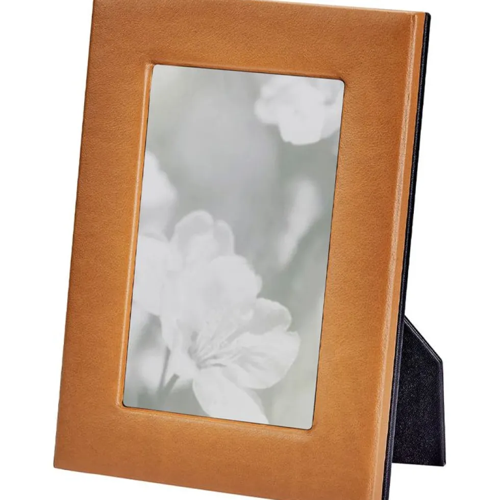 4" x 6" Leather Studio Frame - Tan