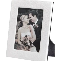 5" x 7" Leather Studio Frame - White