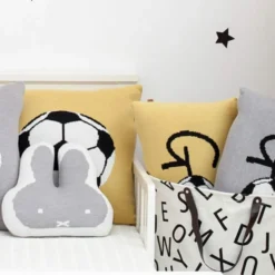 Yellow Soccer Ball Pillow